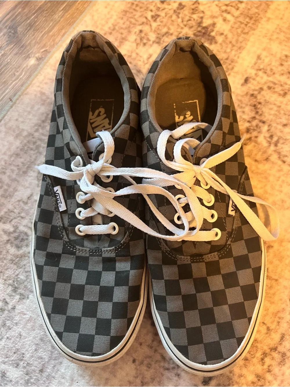 Vans Checkerboard Slip-On Sneakers - Black & Gray